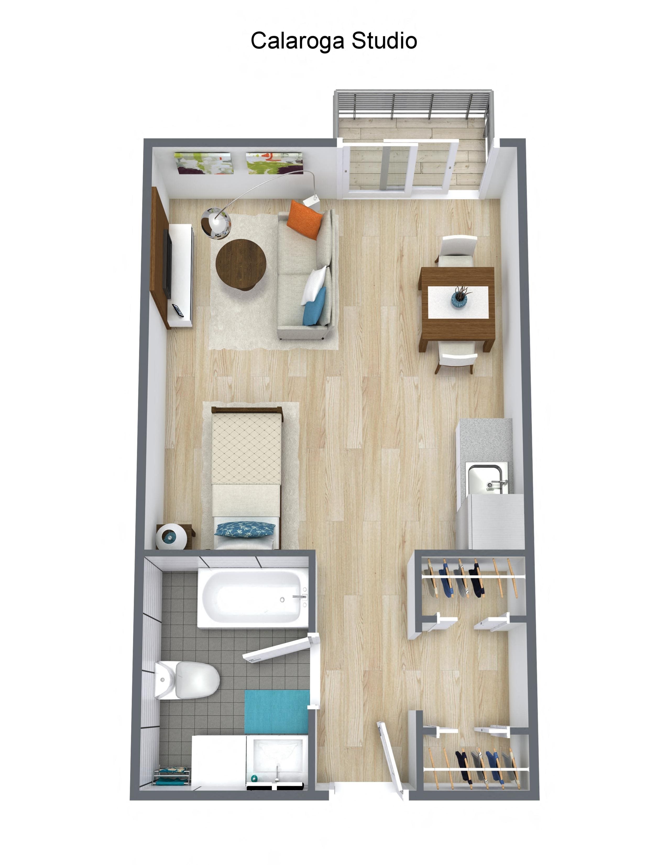 Steel Floor Plan Steel Floor Plan at Pacifica Senior Living Calaroga Terrace, Portland, Oregon